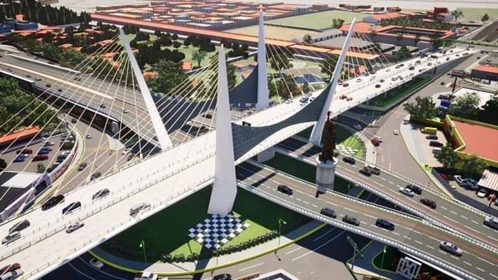 Comienzan la construcción del puente atirantado en la Glorieta 24 horas