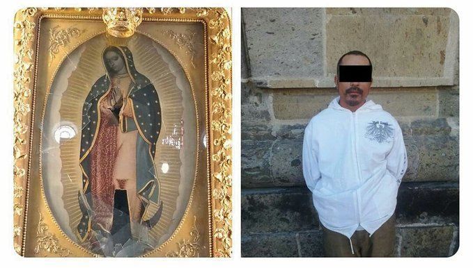 VIDEO Arroja piedras a Virgen de Guadalupe por no cumplirle un milagro