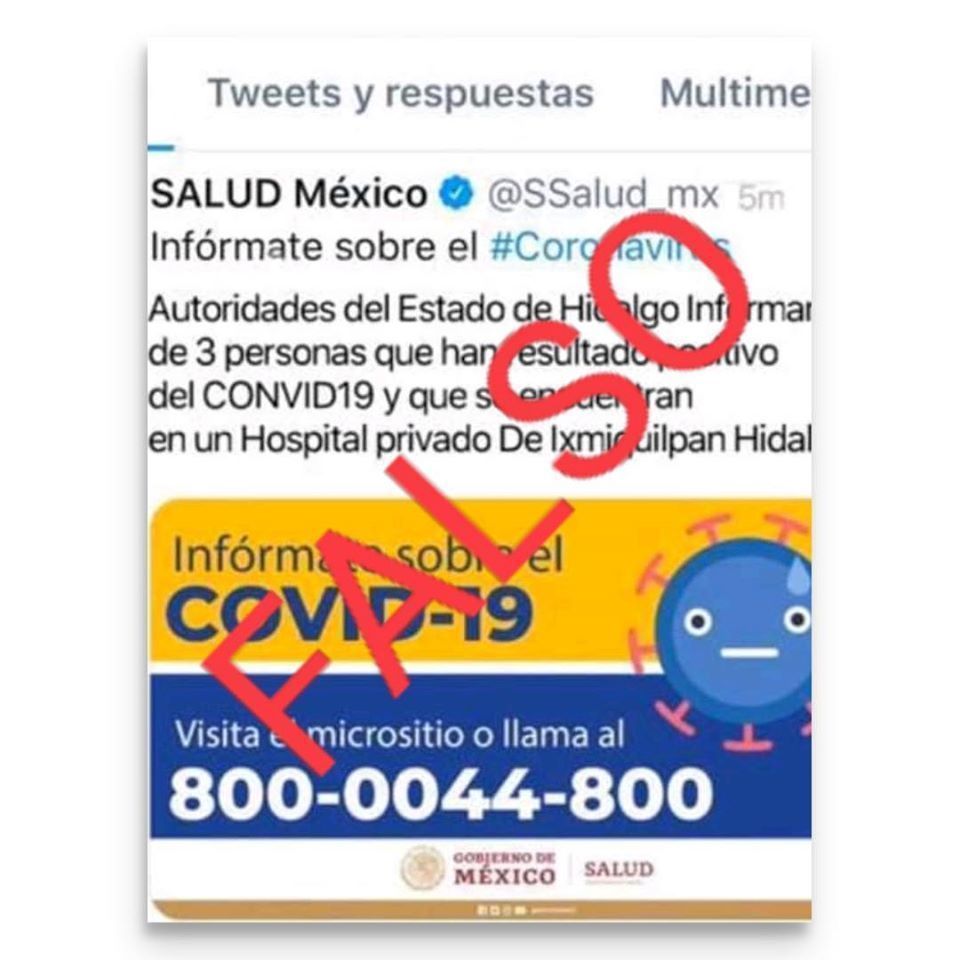 Desmiente Salud que existan 3 casos de coronavirus en Hidalgo