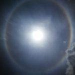 Halo solar sobre cielo de Pachuca ¿señal de sismo?