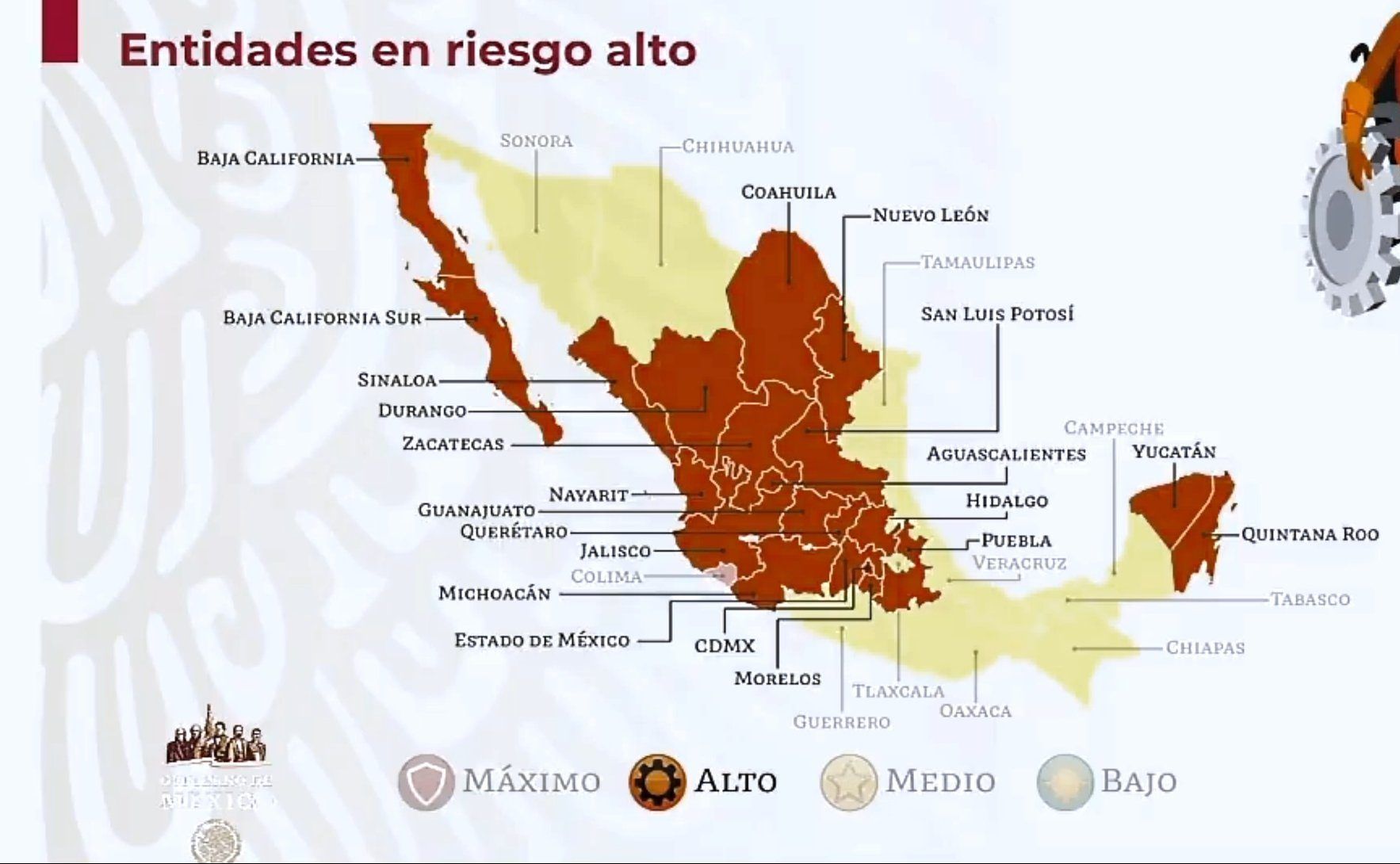 Hidalgo pasa a semáforo naranja por las siguientes dos semanas