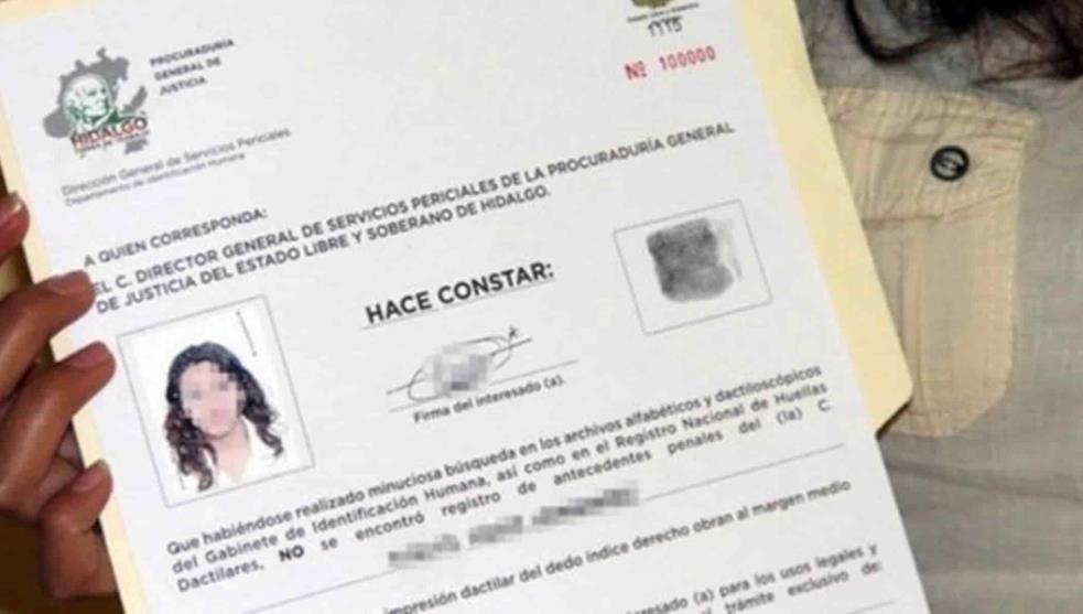 Requisitos y costo de la constancia de no antecedentes penales en Hidalgo