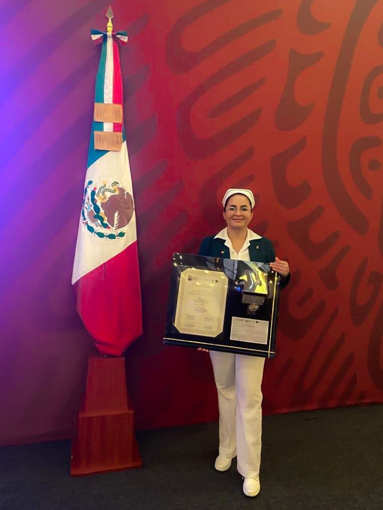 Enfermera del IMSS Cd. Sahagún recibió condecoración Miguel Hidalgo