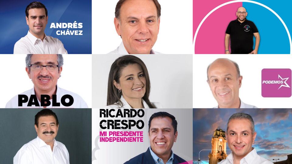Ellos son los nueve candidatos que buscarán la alcaldía de Pachuca