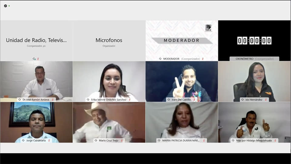 IEEH realiza #DebatesPorHidalgo2020 de El Arenal, Mineral del Chico, San Bartolo Tutotepec y Mixquiahuala de Juárez