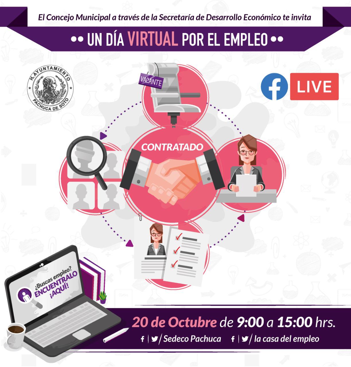 ¿Buscas trabajo? Habrá día virtual por el empleo en Pachuca