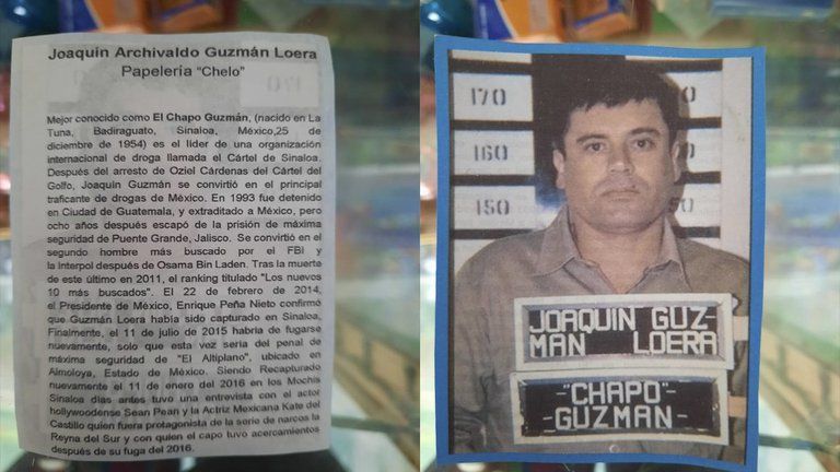 Papelería de Pachuca vende biografía de El Chapo Guzmán