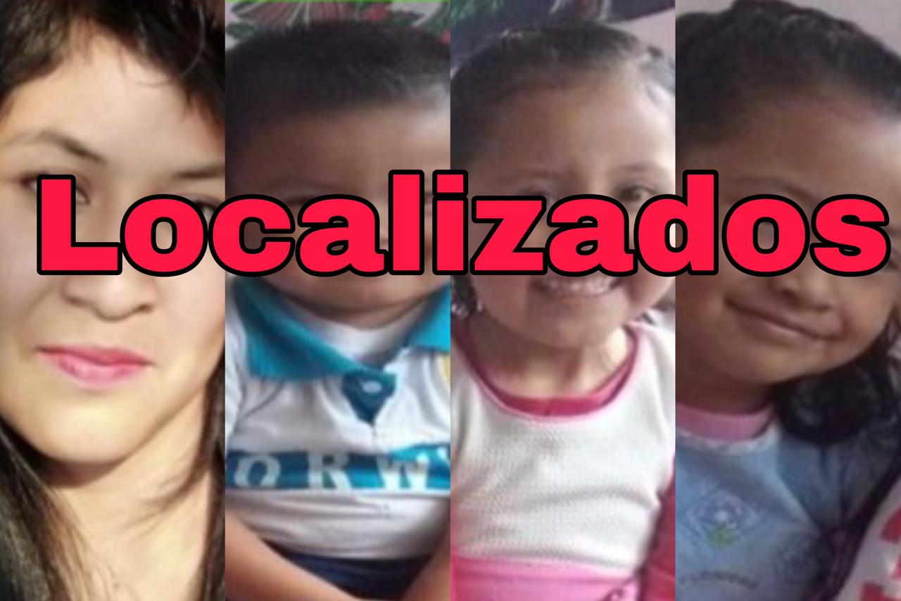 Localizan una mujer y sus tres hijos, en Tulancingo