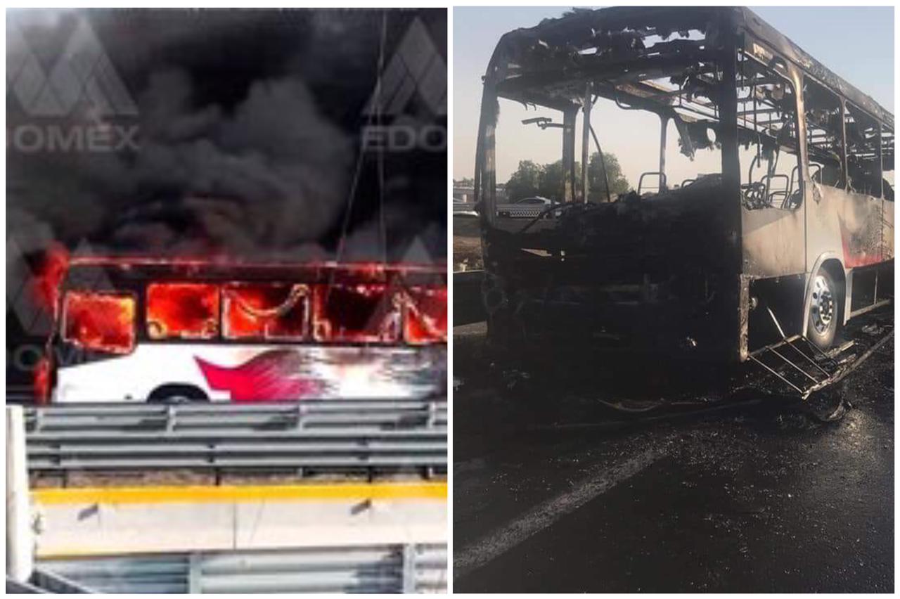 Arde autobús Tizayuca sobre la autopista México-Pachuca