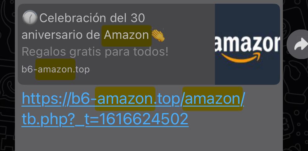 ¡Cuidado! No abras el mensaje de WhatsApp de regalos de Amazon