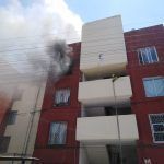 Arde departamento de edificio en la colonia Juan C. Doria
