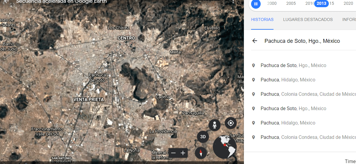 ¿Quieres ver cómo ha cambiado Pachuca? Google Earth te muestra