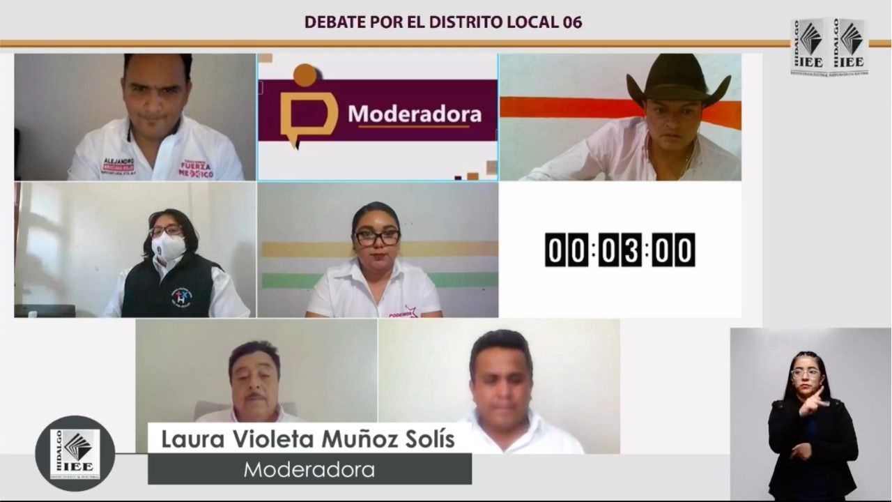 IEEH realiza Debate por la Diputación Local del Distrito 06 Huichapan