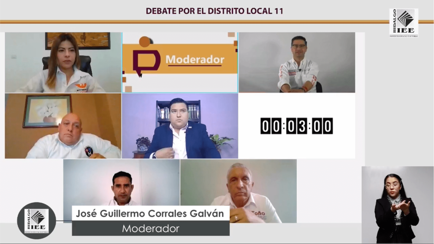 IEEH realiza Debate por la Diputación Local del Distrito 11 Tulancingo de Bravo