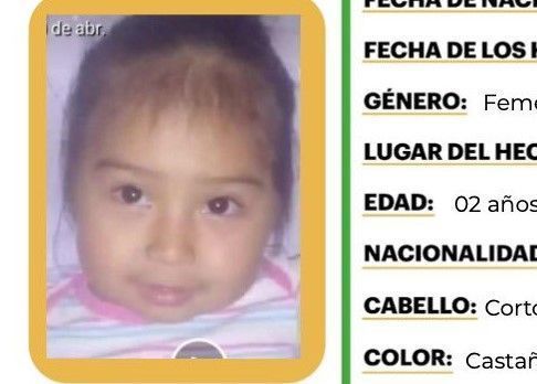 Buscan a Ayla Danae Rosales, de dos años, en Pachuca