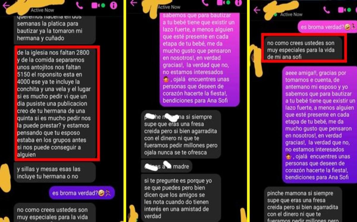 Le piden ser madrina y que pague la fiesta de sus hijos