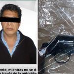 Detienen a sujeto con un arma en un taxi, en Pachuca