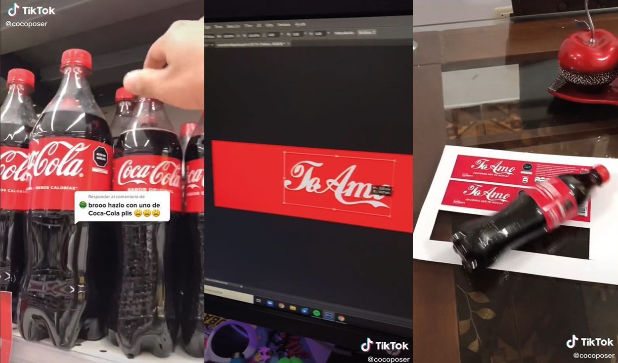 Con una Coca-Cola, joven pide a su novia y se viraliza