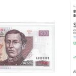 Billete de 500 pesos se oferta en casi 13 mil pesos en internet.