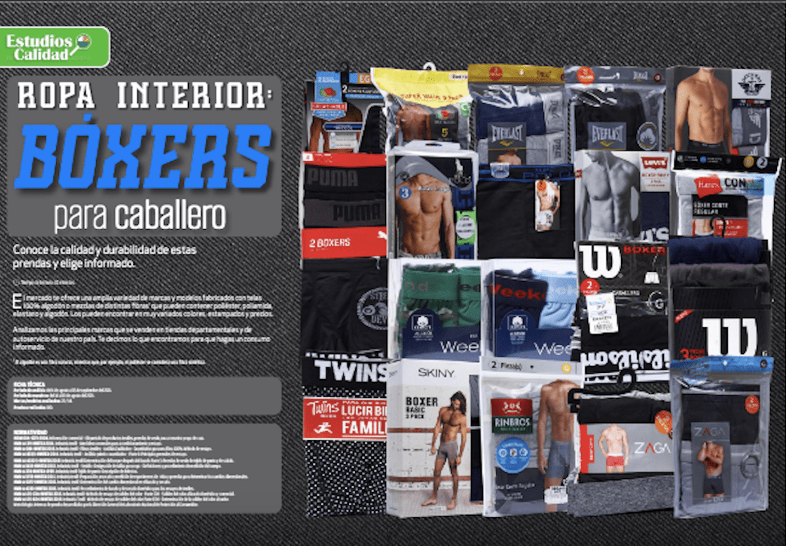 Marcas de bóxer para caballero saldrán del mercado por su mala calidad