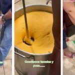 VIDEO Familia se vuelve viral por hacer tamales con un taladro