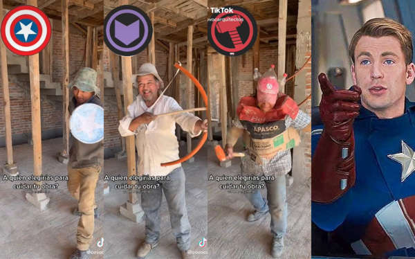 Losa vengers: albañiles hacen parodia de los superhéroes