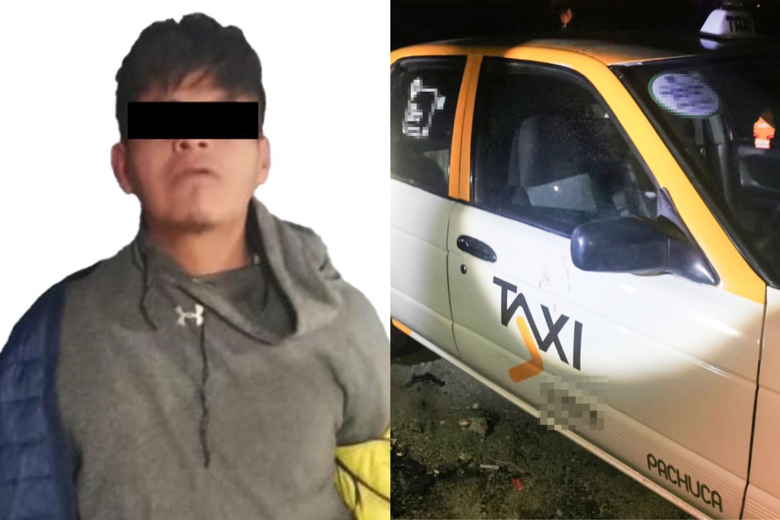 Detienen a sujeto que robó un taxi en Mineral de la Reforma