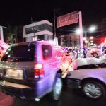 Carambola de dos taxis y dos autos, sin lesionados de gravedad en Pachuca