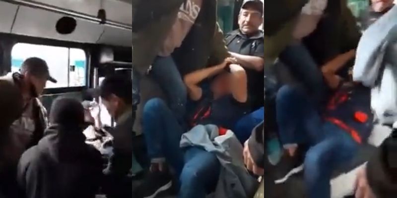 VIDEO Usuarios del transporte público golpean a un asaltante en CDMX