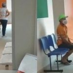 VIDEO Mujer lleva amarrado a su esposo a vacunarse contra Covid-19