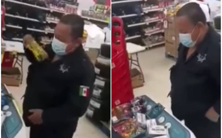 Captan a un policía de Tabasco robando en supermercado
