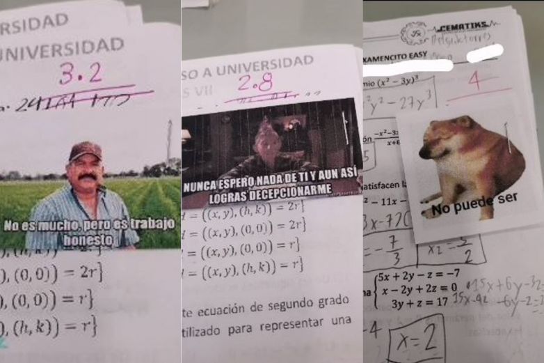 Profesor califica a alumnos con memes