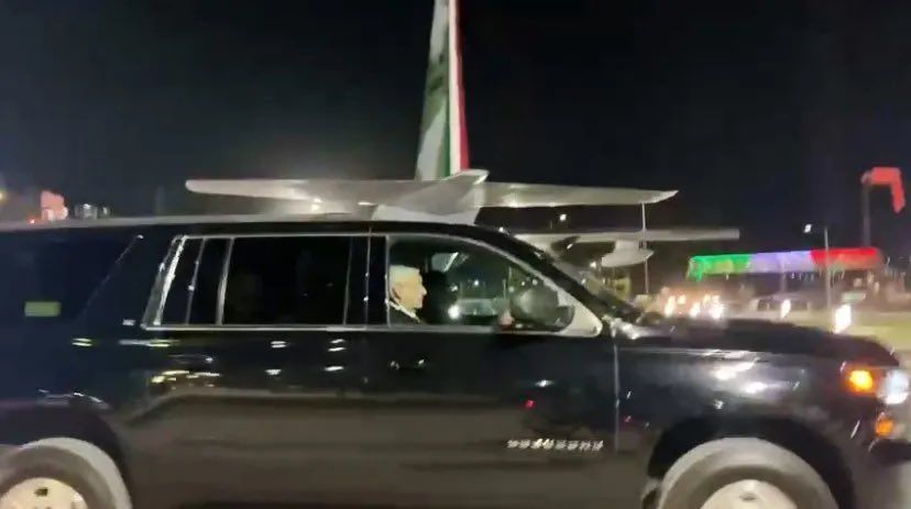 Tardó AMLO 40 minutos en llegar de Palacio Nacional al AIFA