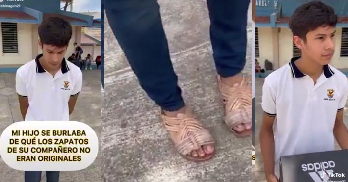 Manda padre a su hijo en huaraches por burlarse de compañero
