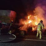Se incendian pacas de paja sobre la Pachuca-Actopan