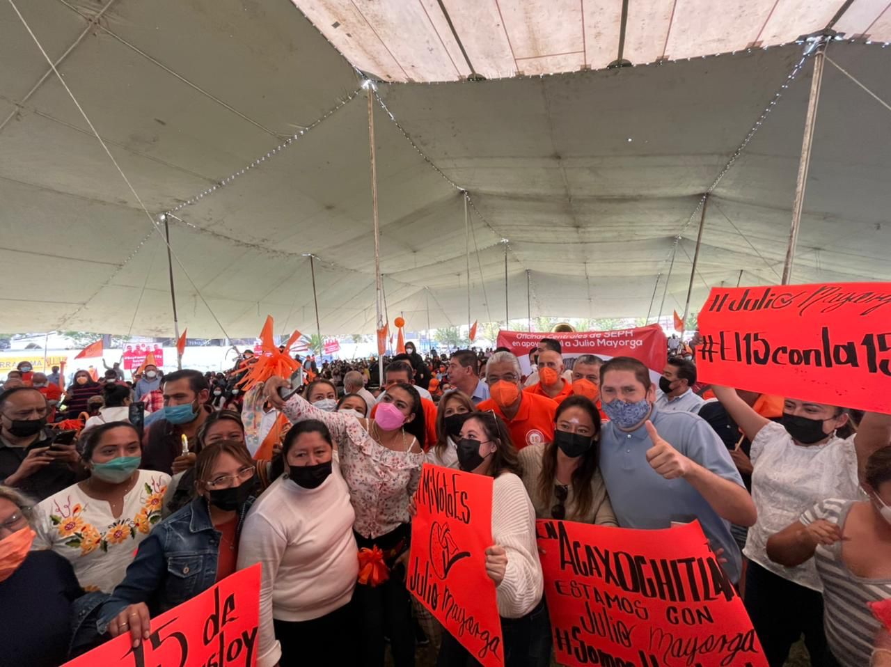 En Tulancingo, se unen a planilla naranja de Julio Mayorga