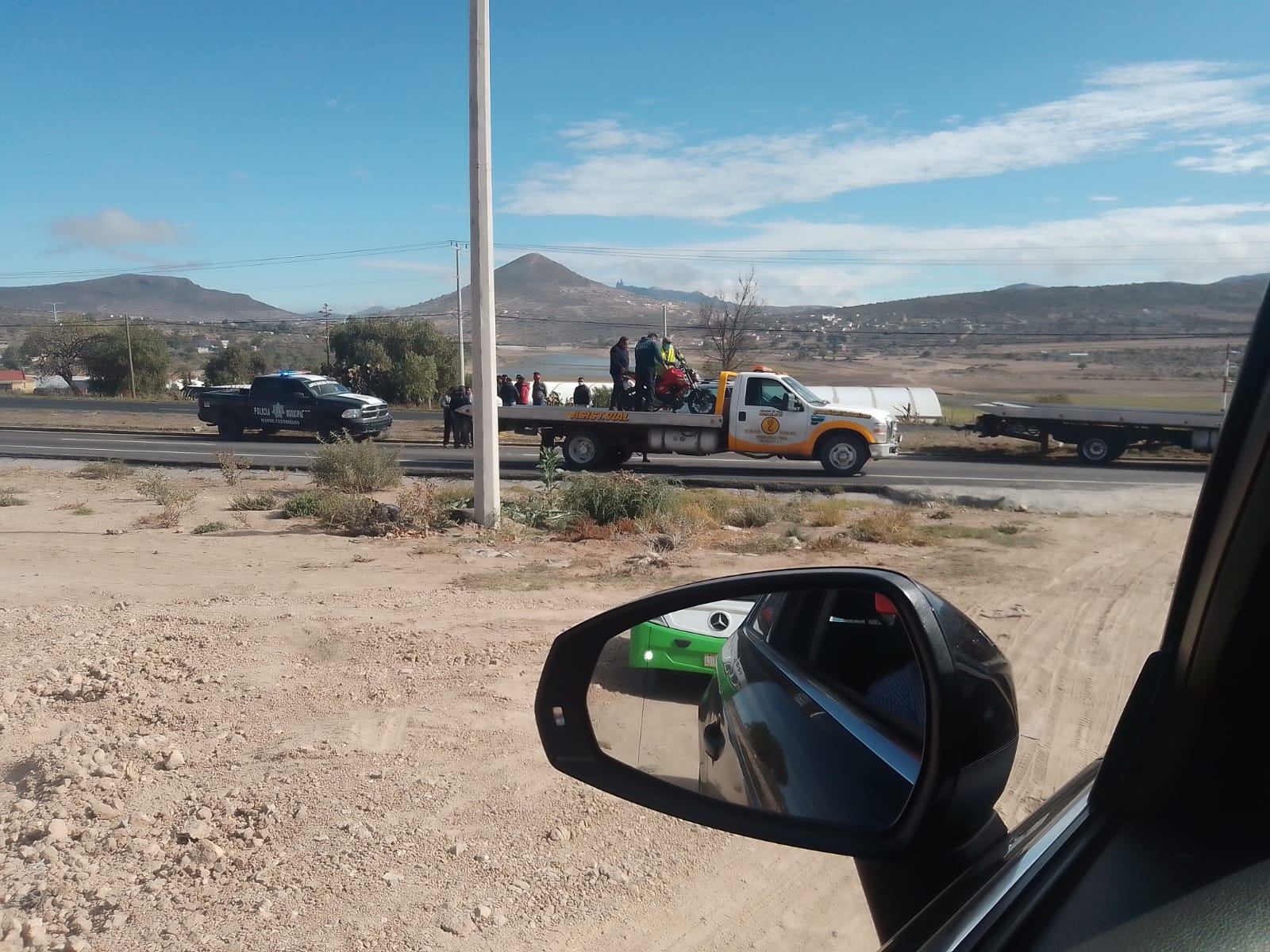 Muere motociclista tras accidente sobre la Pachuca-Actopan