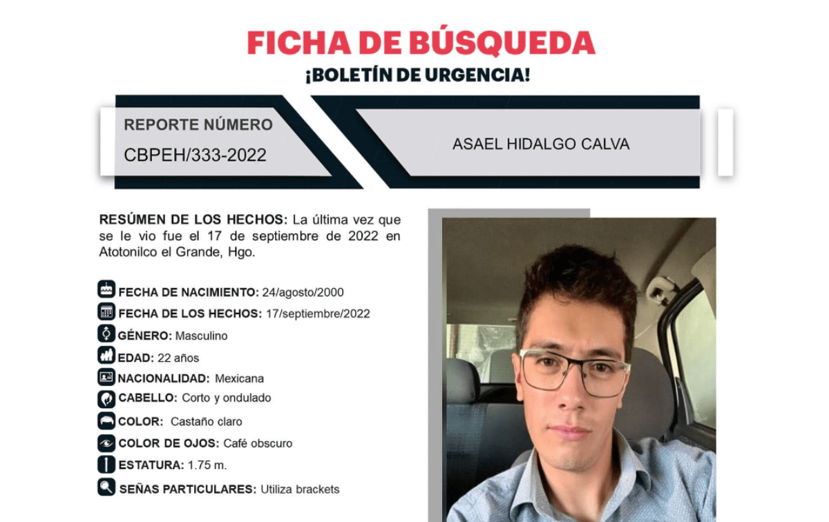 Encuentran sin vida a joven extraviado en Hidalgo
