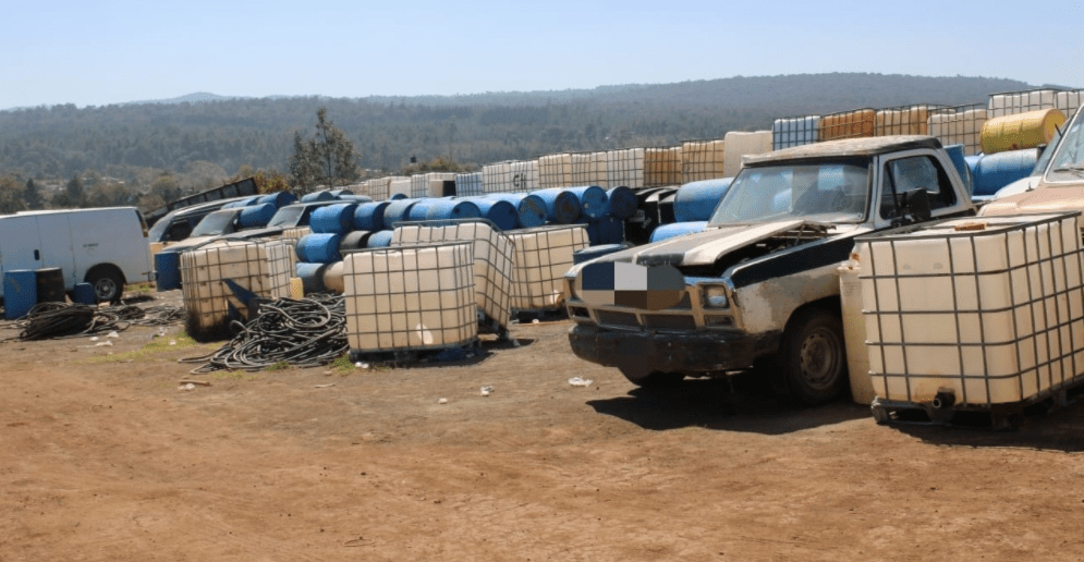 Asegura FGR 70 mil litros de hidrocarburo en Pachuca