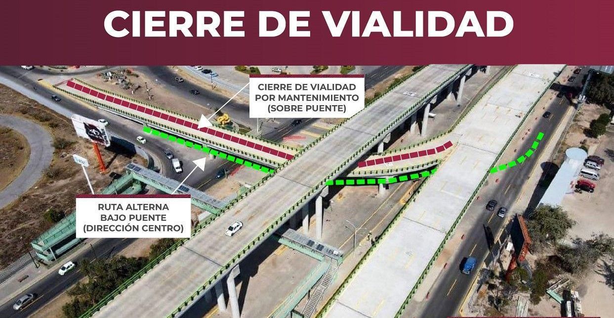 Cerrarán puente en Zona Plateada por mantenimiento