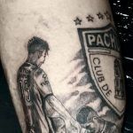 Padre de jugador del Pachuca se tatúa el campeonato
