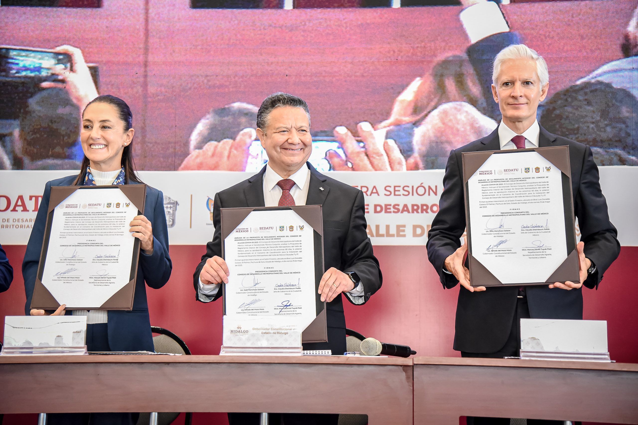 Histórico acuerdo metropolitano: Sheinbaum, Menchaca y del Mazo 
