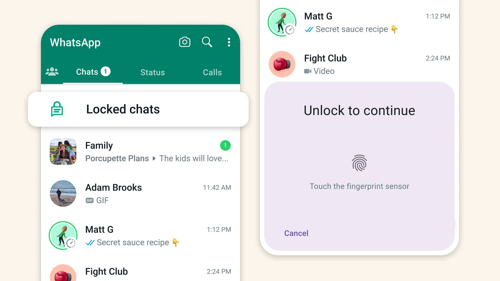 WhatsApp permitirá bloquear un chat con contraseña