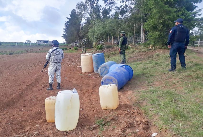Agencia de Seguridad de Hidalgo recupera 13 mil litros de hidrocarburo