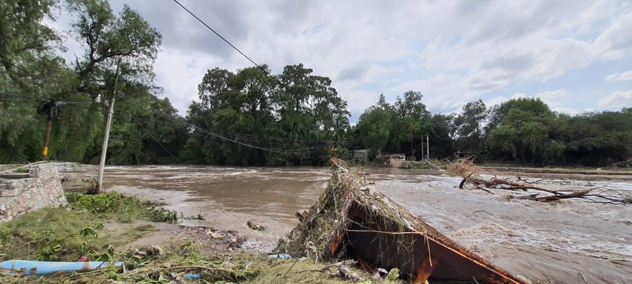 En región Tula realizan obras de rectificación y revestimiento del Río Tula