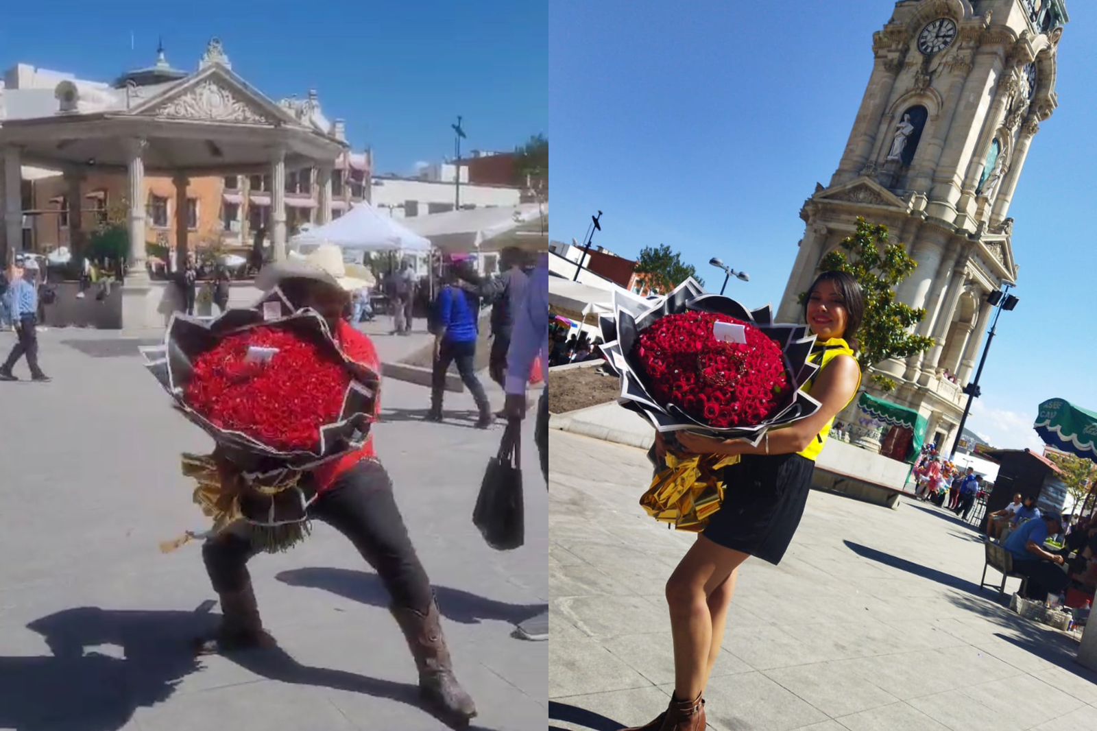 “El Patrón” entregó flores en Pachuca