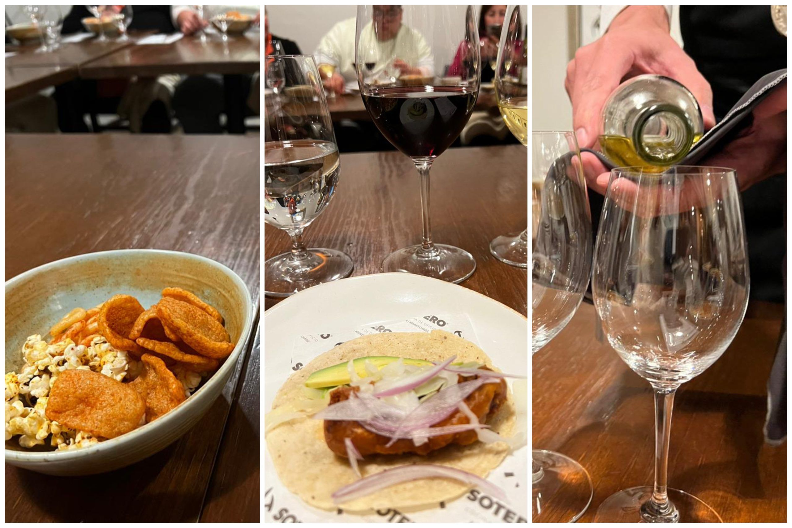 Sotero realizó una locura: maridaje de vino y tacos