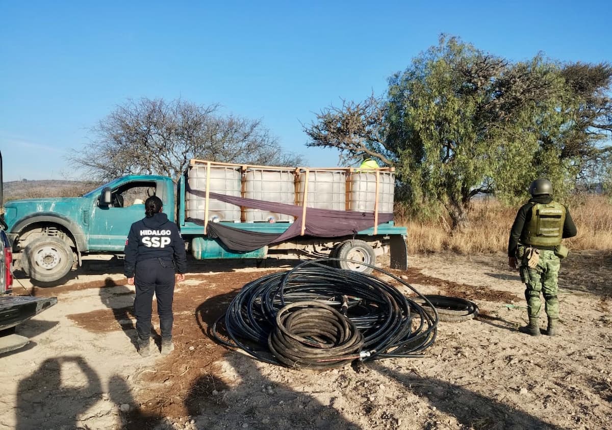 Asegura SSPH 8 mil litros de hidrocarburo en Tepetitlán