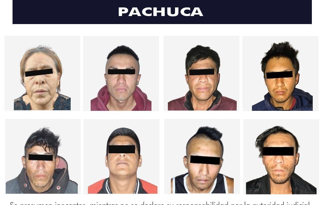 Ocho detenidos por narcomenudeo en domicilio de Pachuca