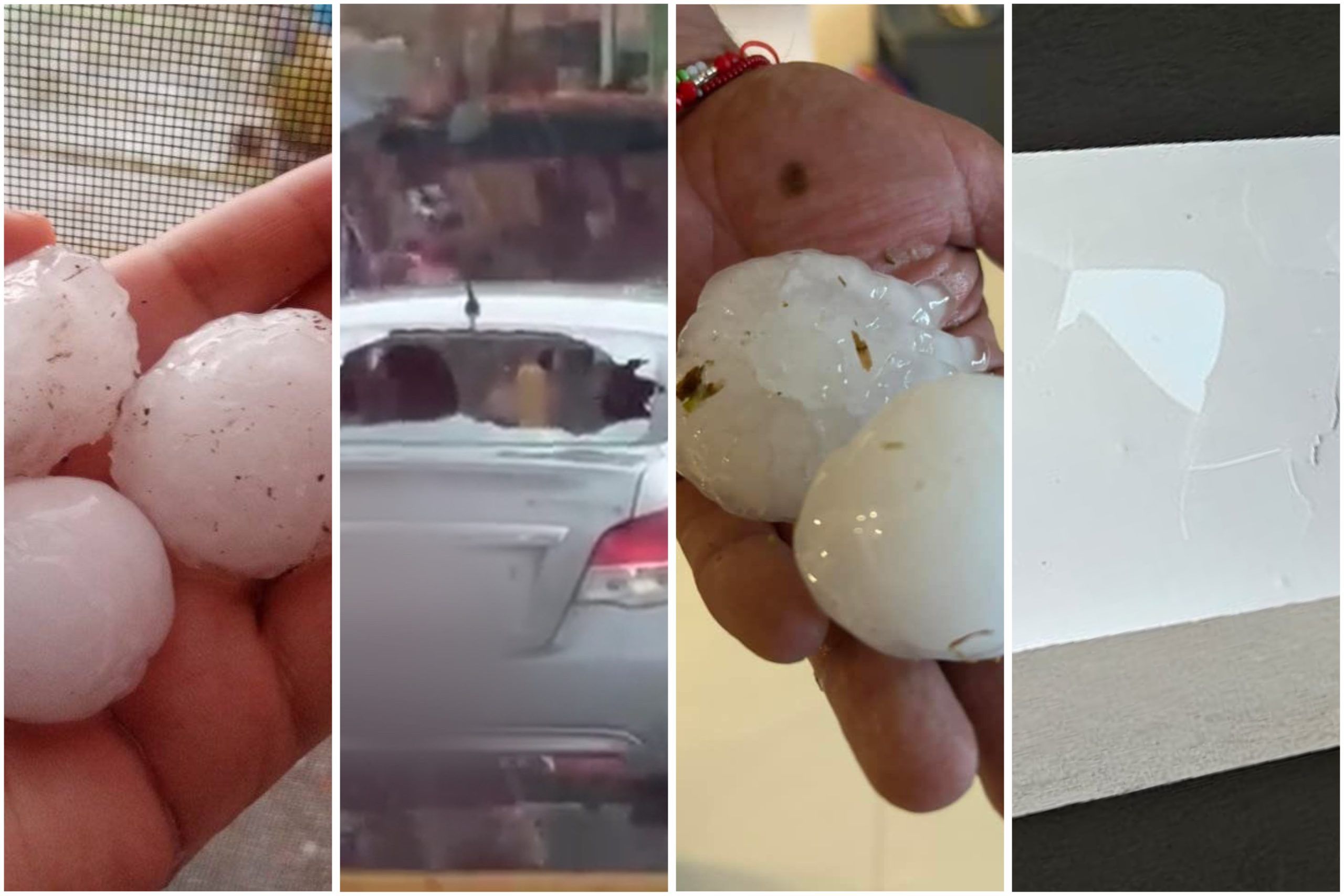 Granizos de gran tamaño causan daños en Pachuca y Zempoala